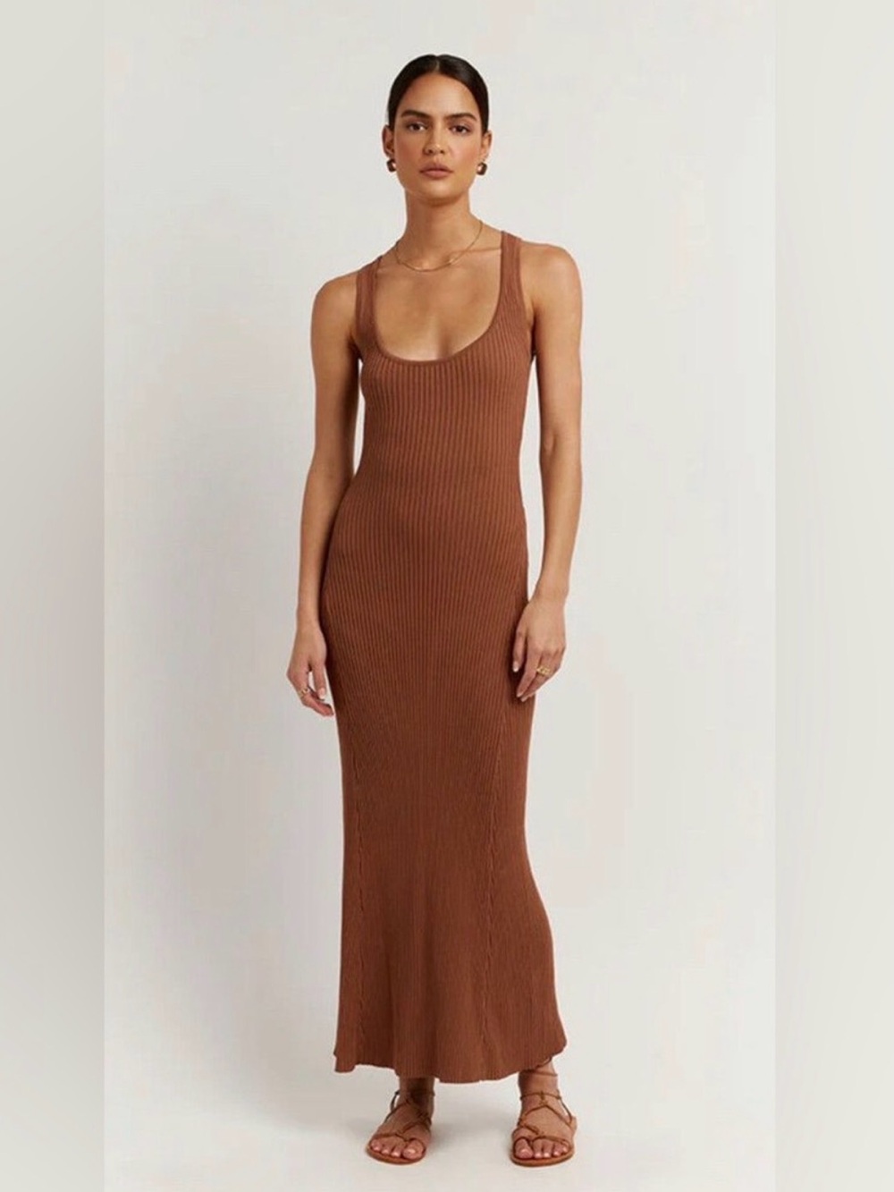 Dissh Victoria knit maxi dress in Mocha - Small
